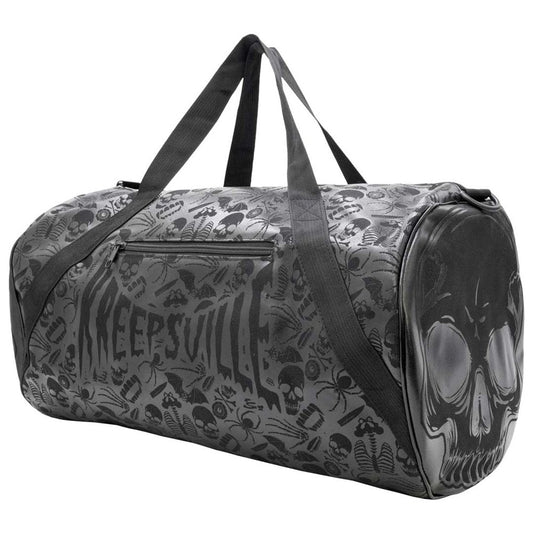 Skull Black Barrel Bag