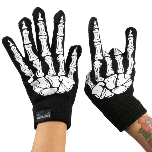 Skeleton Hand Full Knit Gloves
