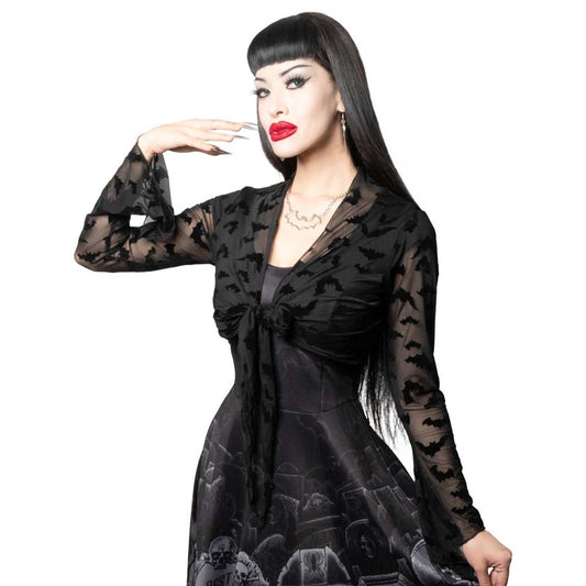 Bat Mesh Tie Top