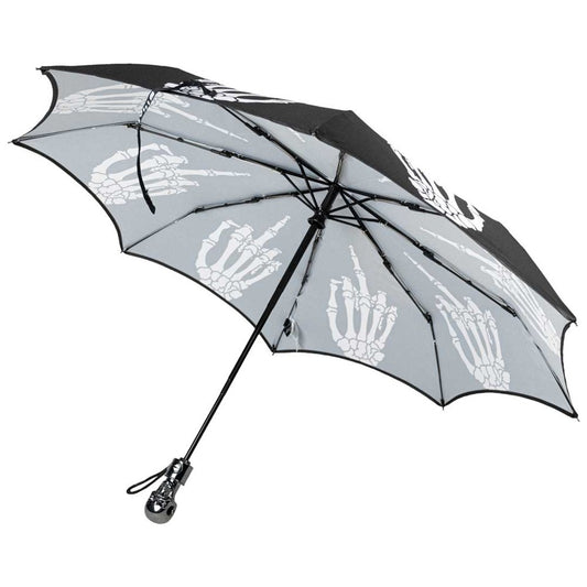 Skull Handle Skeleton Middle Finger Anti UV Umbrella