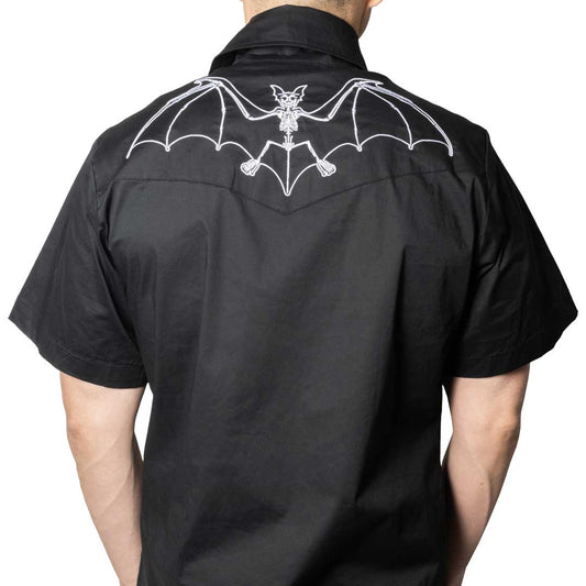 Bat Bone White Western Shirt