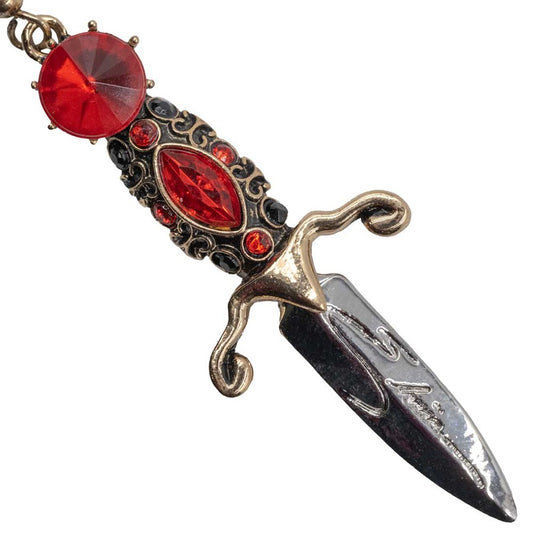 Elvira Dagger Earrings Red
