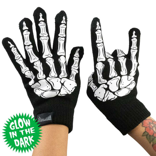 Skeleton Hand Full Glow Knit Gloves