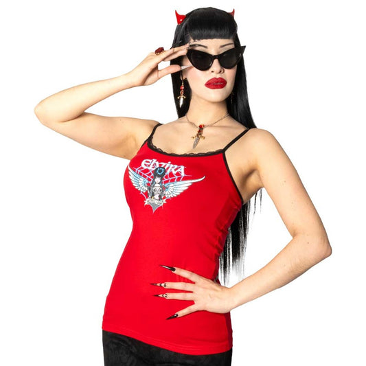 Elvira Angel Wings Red Cami Top