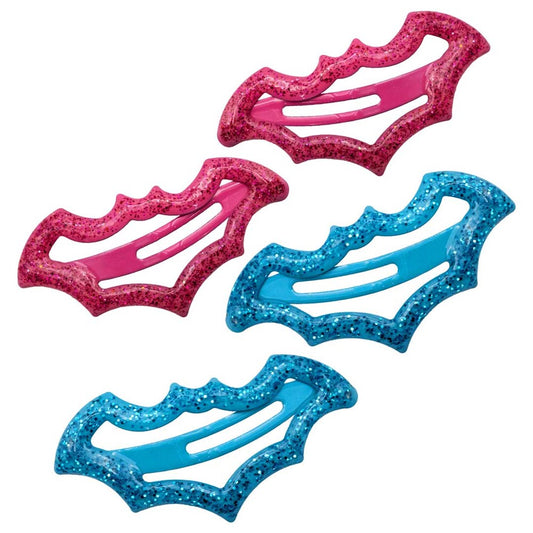 Bat Snap Hair Clips Blue Pink