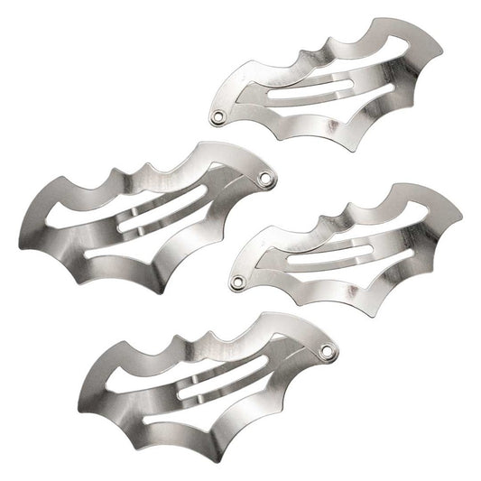 Bat Snap Hair Clips Silver