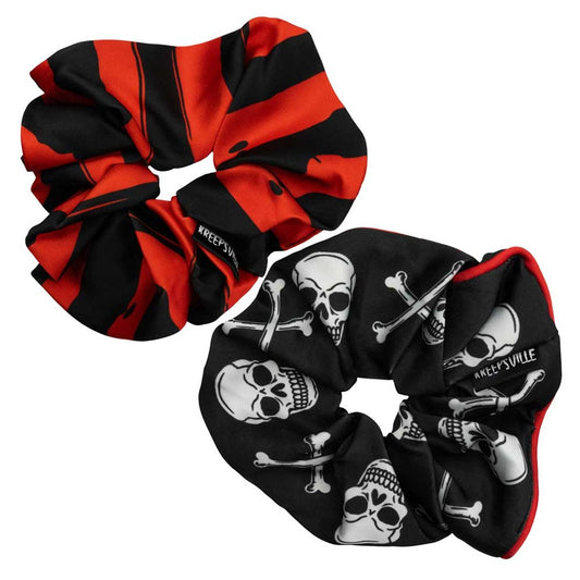 Skull and Crossbone Scrunchie Set