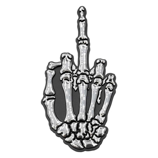 Skeleton Middle Finger Stick On Emblem