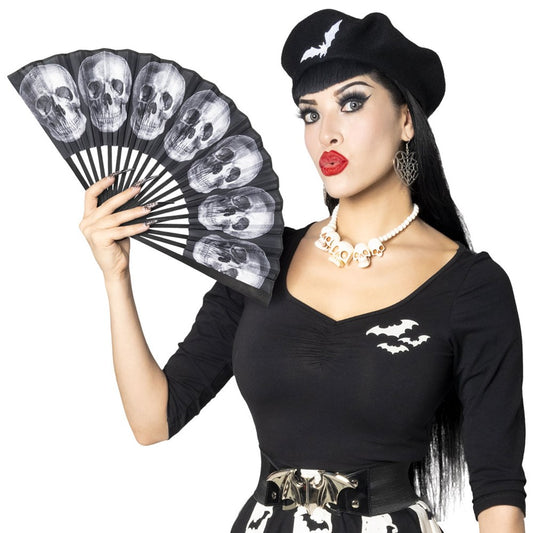 Anatomical Skull Fabric Fan