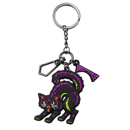 Black Cat Arch 3D Flat Keychain