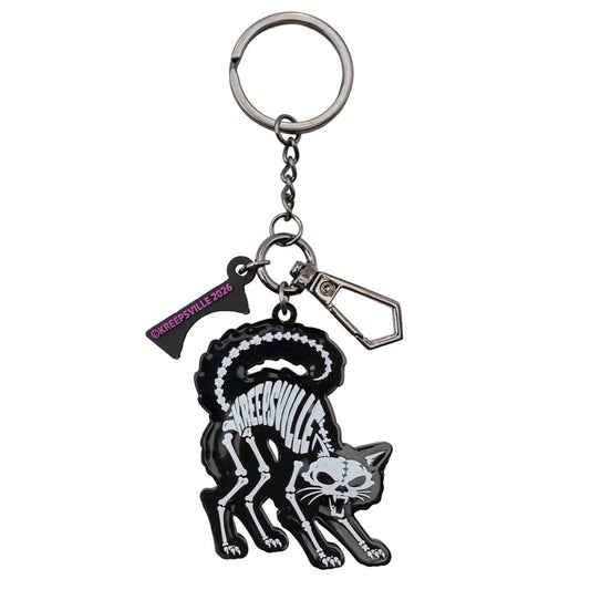 Black Cat Arch 3D Flat Keychain