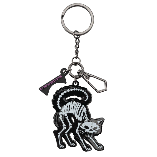 Black Cat Arch 3D Flat Keychain