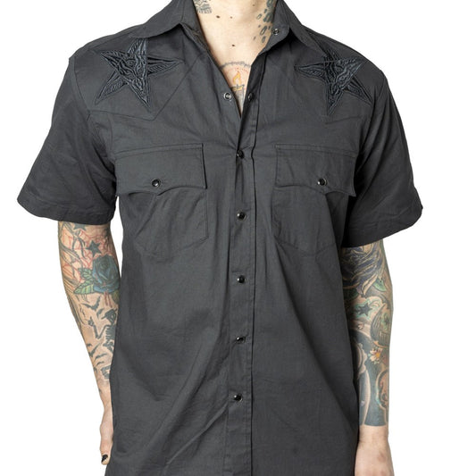 Hellbilly Baphomet Western Shirt