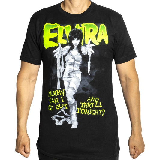 Elvira Mummy Thrill Tonight Mens T-Shirt