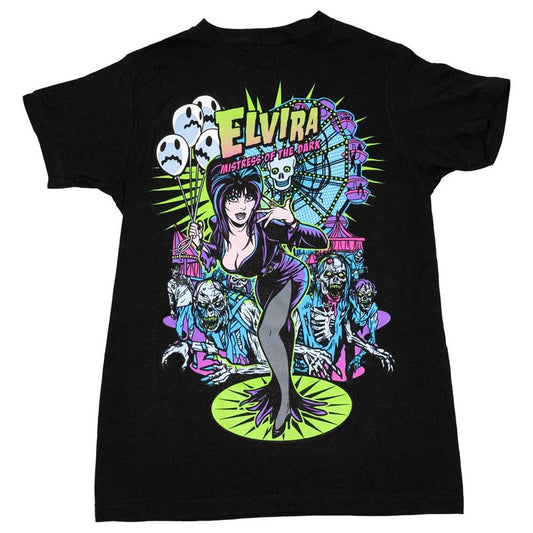 Elvira Zombie Ferris Wheel T-Shirt